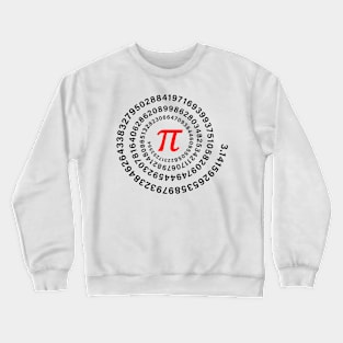 Pi, π, Spiral, Science, Mathematics, Math, Irrational Number, Sequence Crewneck Sweatshirt